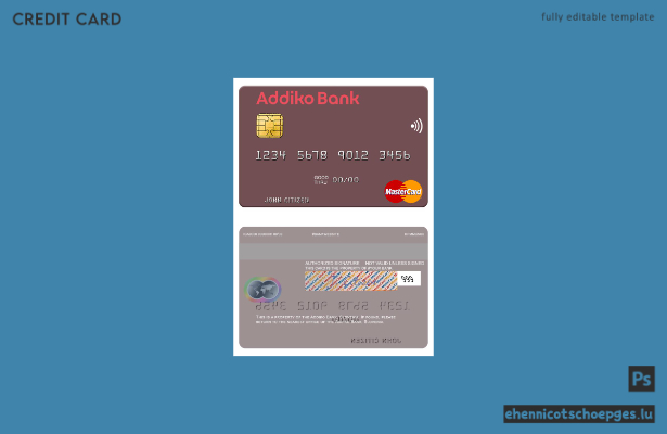 Slowenien Addiko Bank Mastercard Beispielvorschau